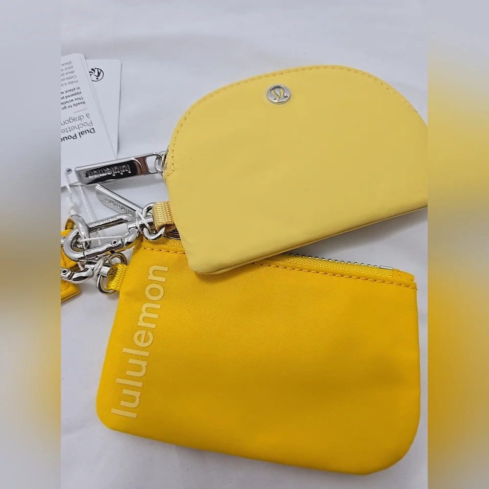 NWT Lululemon Dual Pouch Detachable Wristlet Maize Yellow - Picture 2 of 6